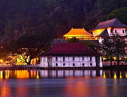 Temple at night, Kandy