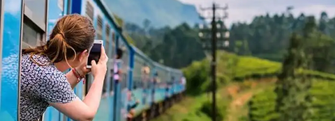 Train ride through tea country